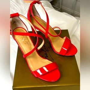 Red sandals size 6.5